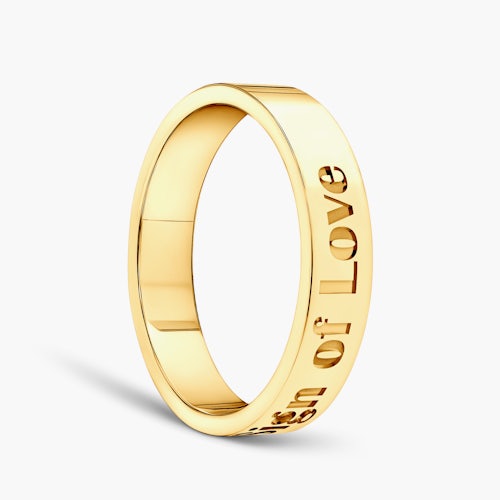 Obrączka partnerska Sign of Love®: złota, płaska, 4mm